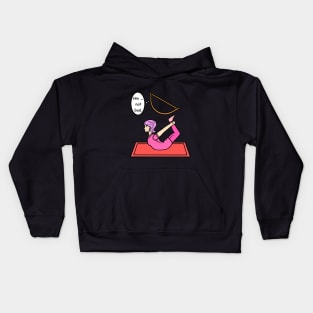 Yoga Bow Pose Kids Hoodie